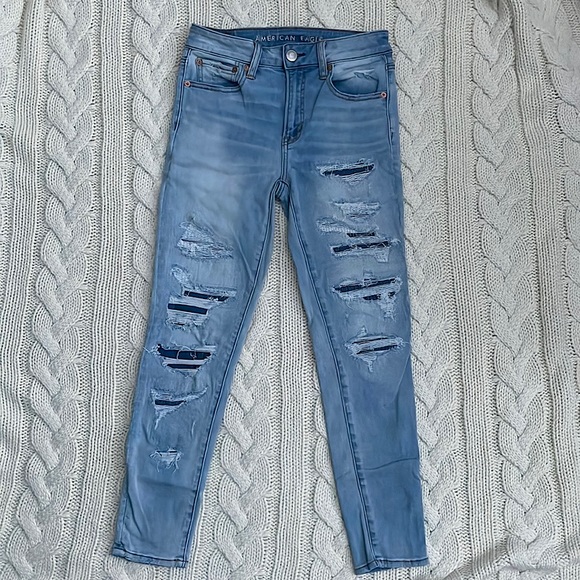 👖2 for $30👖 American Eagle Size 6 (Short) Next Level Stretch Hi-Rise Jeggings - Picture 1 of 7